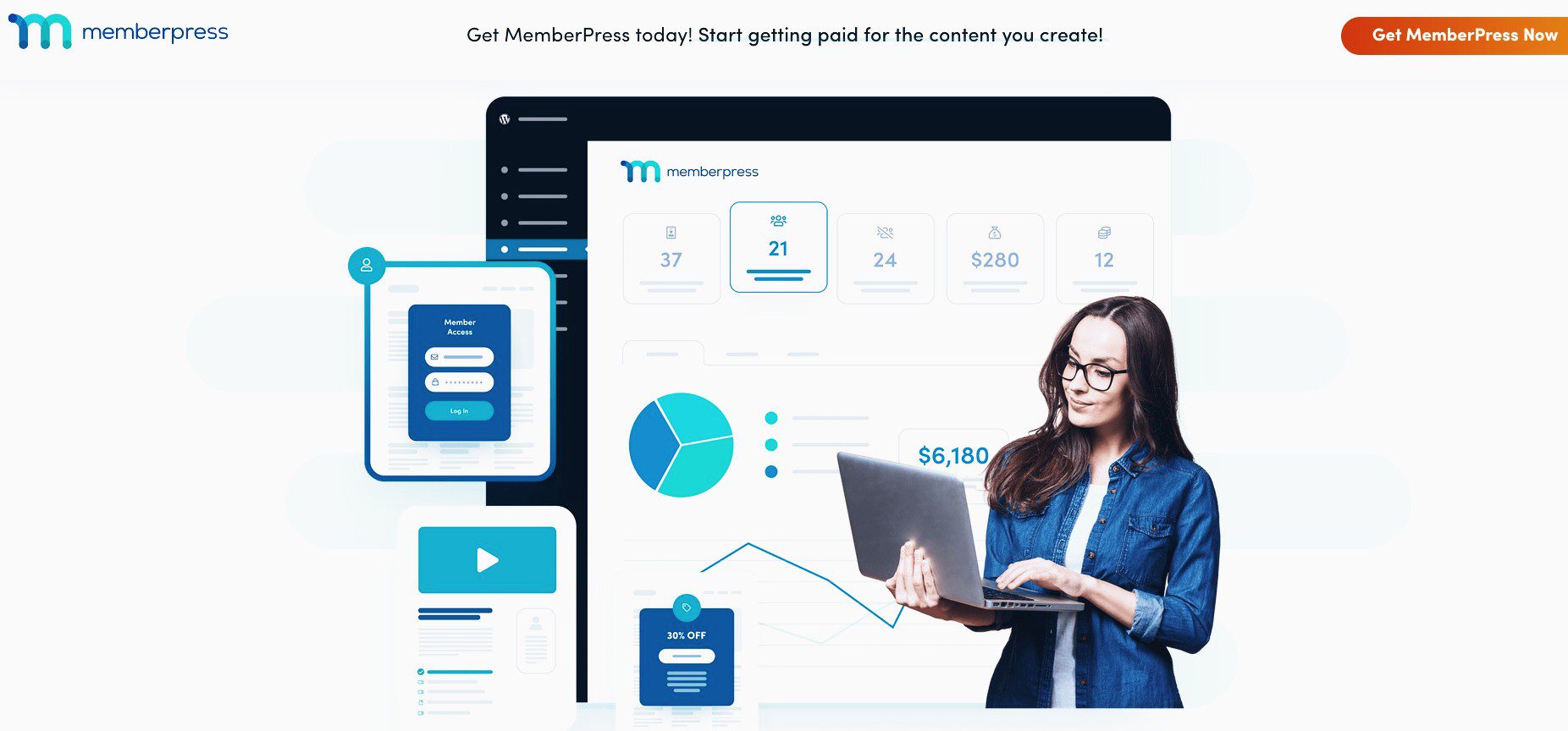 You can set up your online course with a popular plugin like MemberPress.