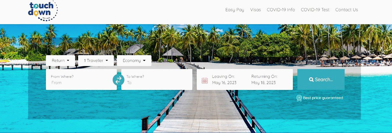 Create an online travel agency website in Nigeria like Touchdown.